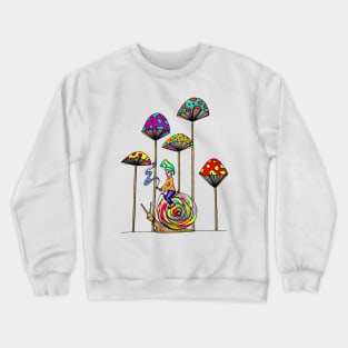 Gnome Snail Ride Crewneck Sweatshirt